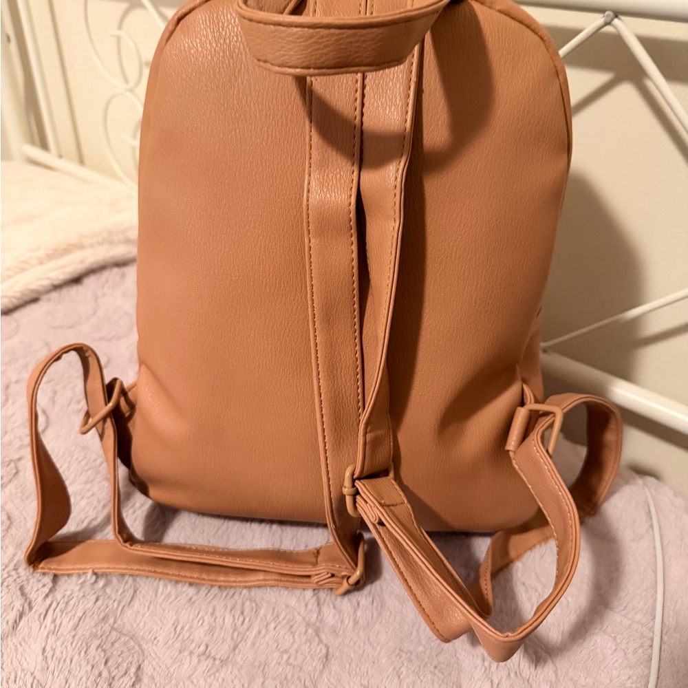 Tan Leather Backpack